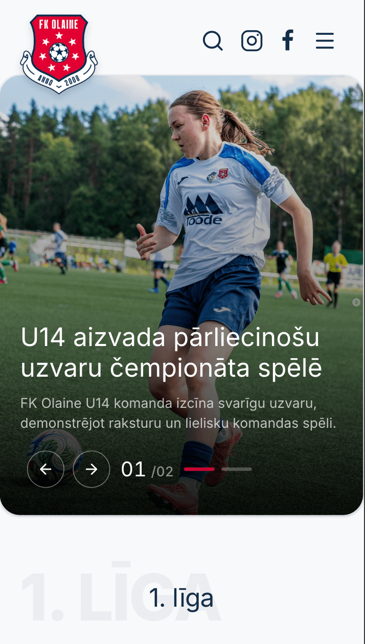 FK Olaine: Football club platform