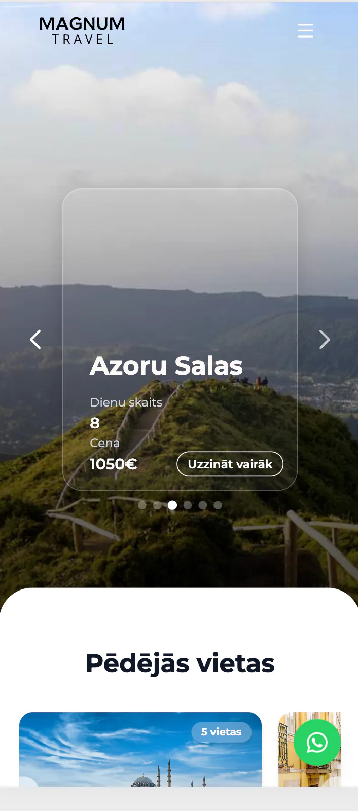 Magnum Travel mobile experience — Платформа туроператора