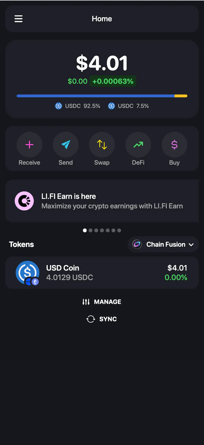 Plug Wallet mobile product preview